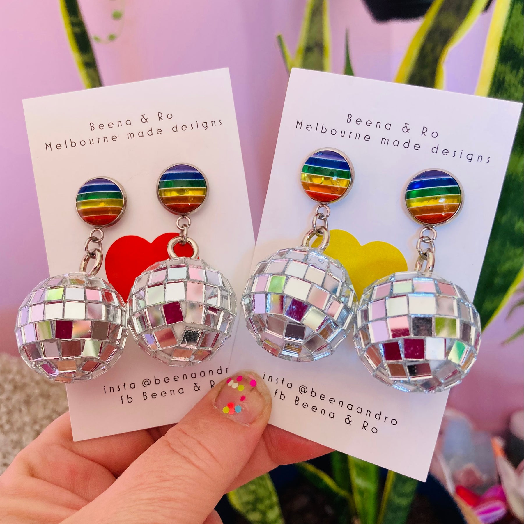 Mardi Gras Disco earrings