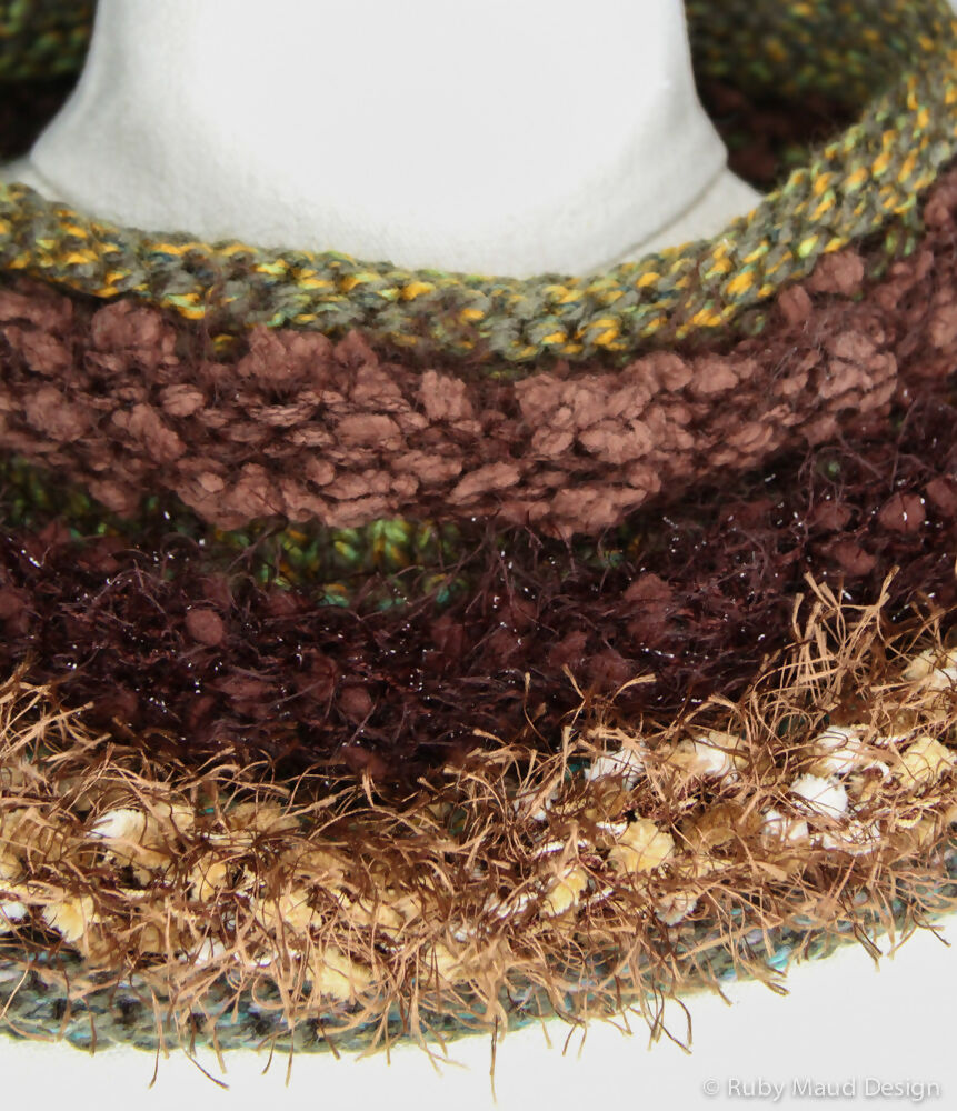 Hot Chocolate Hand Knitted Cowl