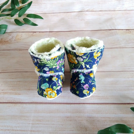 English Floral Baby Boots (6-9 month)