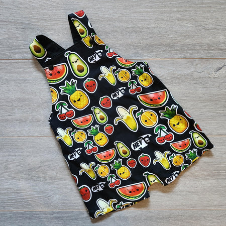 Black Dancing fruit Romper