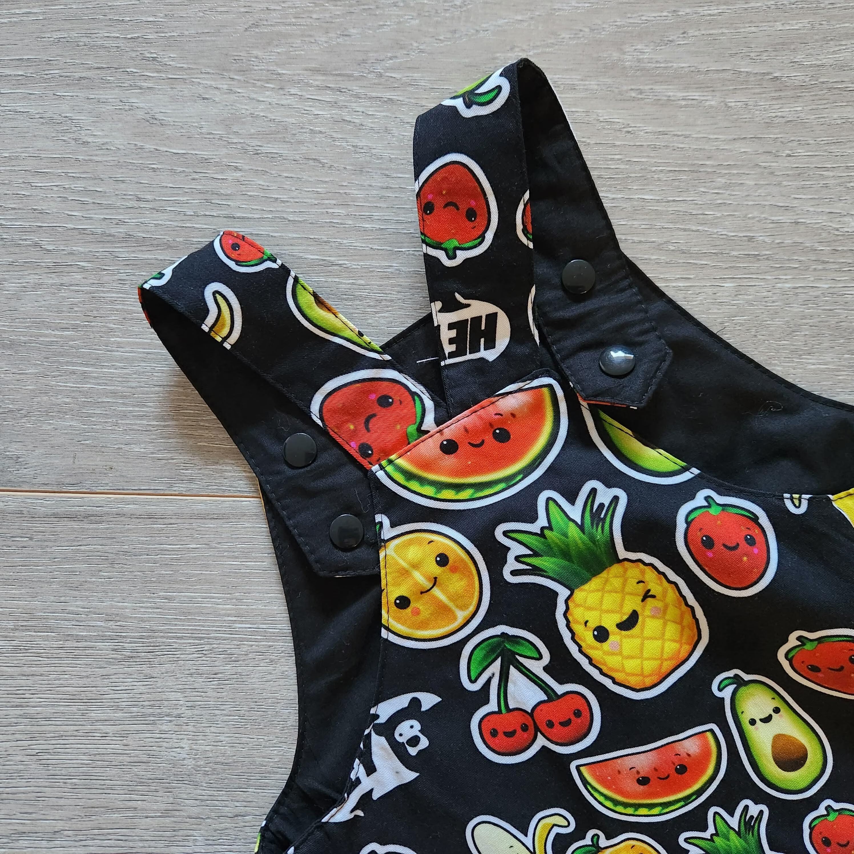Black Dancing fruit Romper