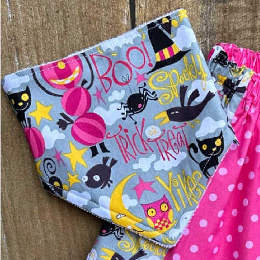 Halloween Baby Girl Skirt and Bib Set
