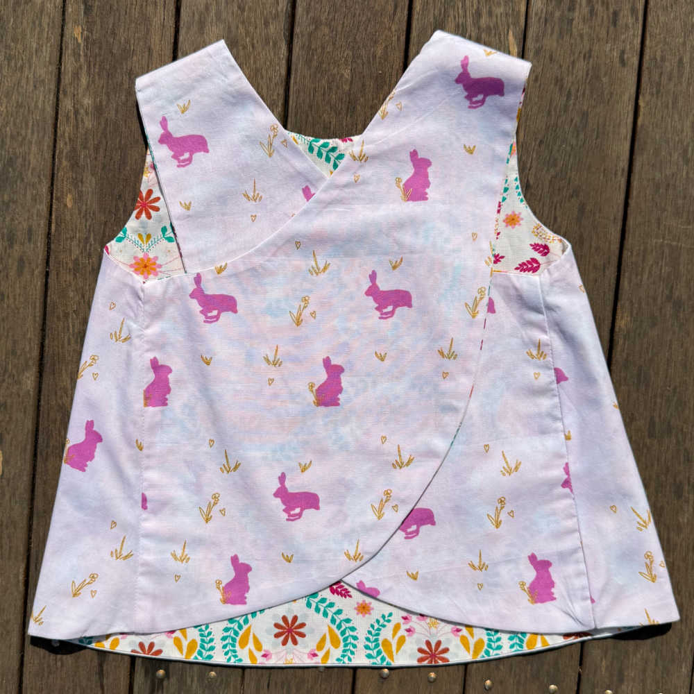 Handmade Reversible Baby Girl Set | Top, Bloomers, Bib | Size 1