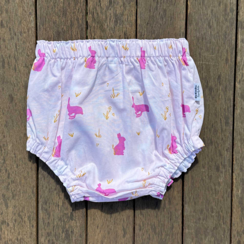 Handmade Reversible Baby Girl Set | Top, Bloomers, Bib | Size 1