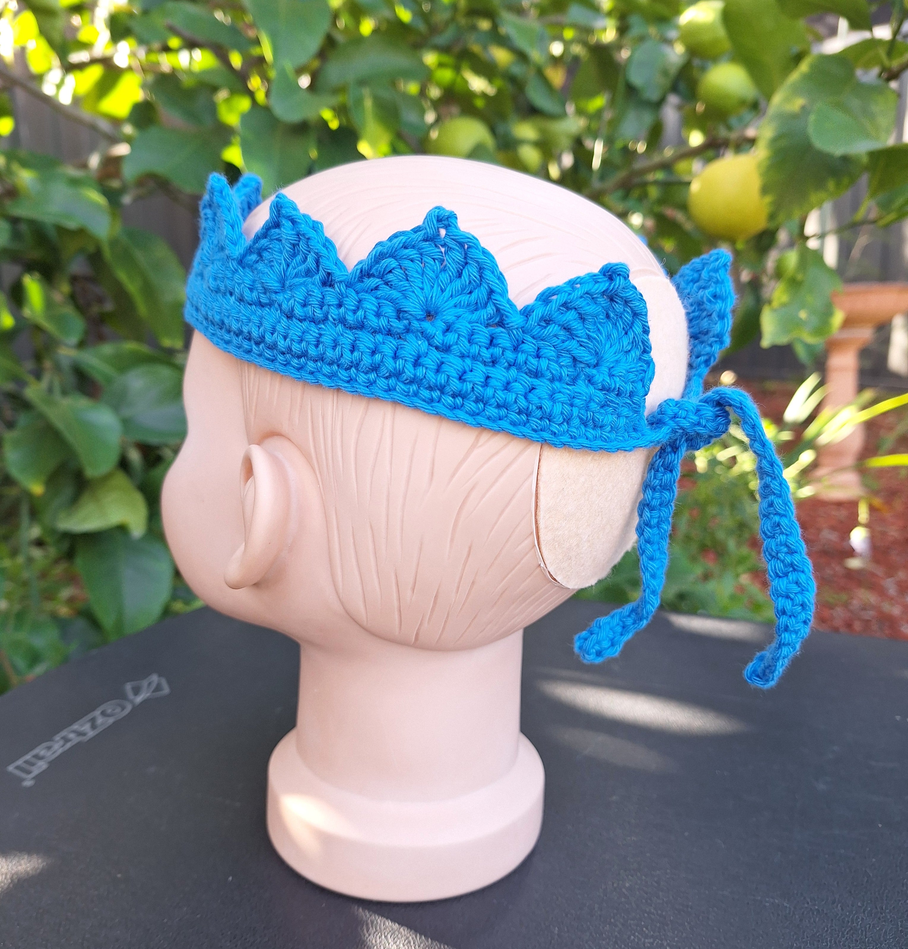 Handmade adjustable crochet crowns
