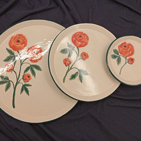 Hand Painted Plates (Ranunculus)