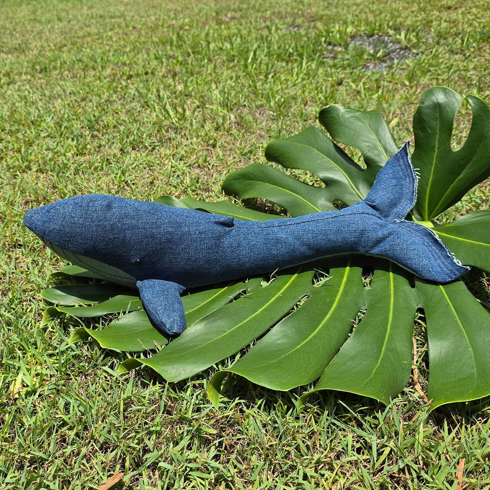 Upcycled Denim Whale - Wilma