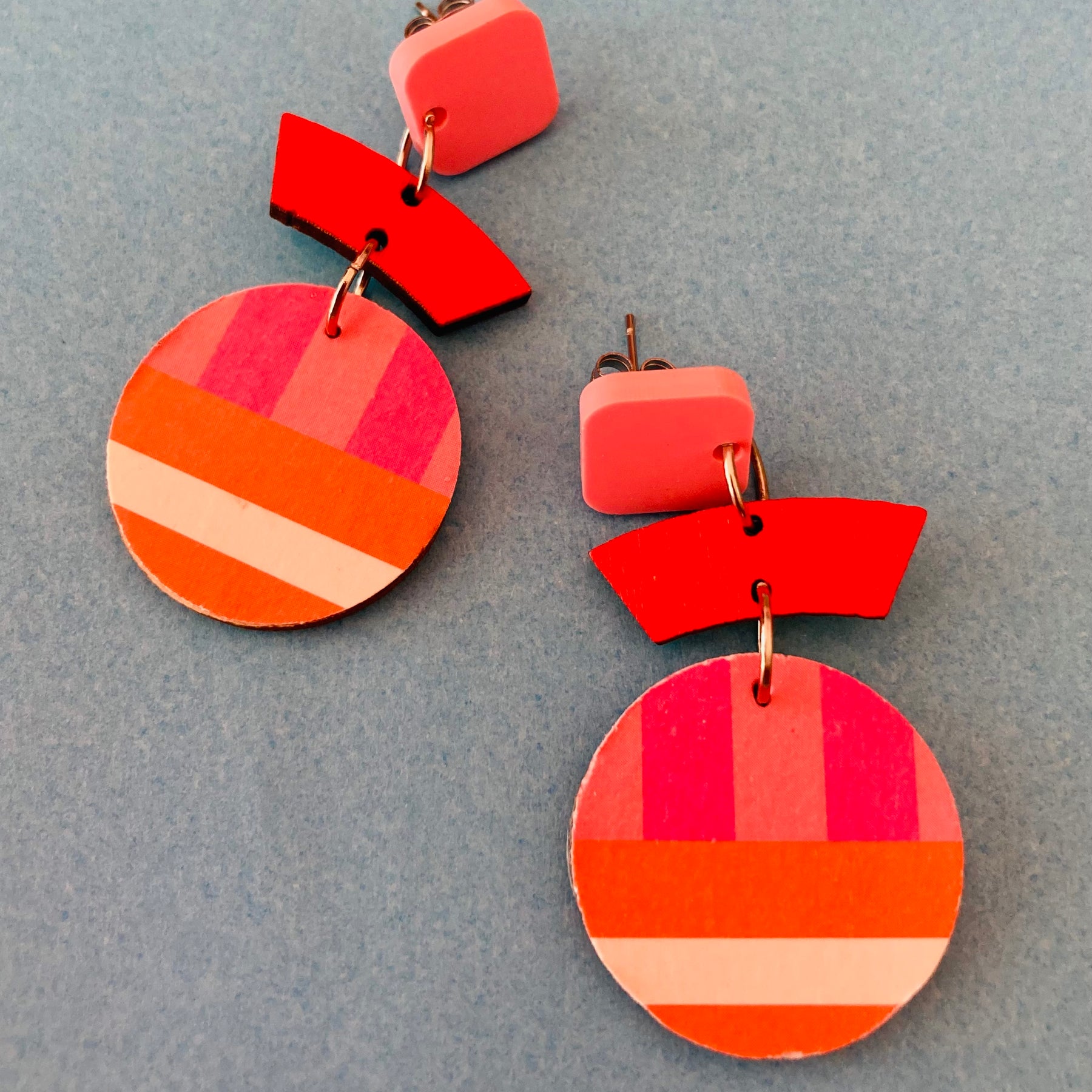 Sunset inspired vibrant earrings