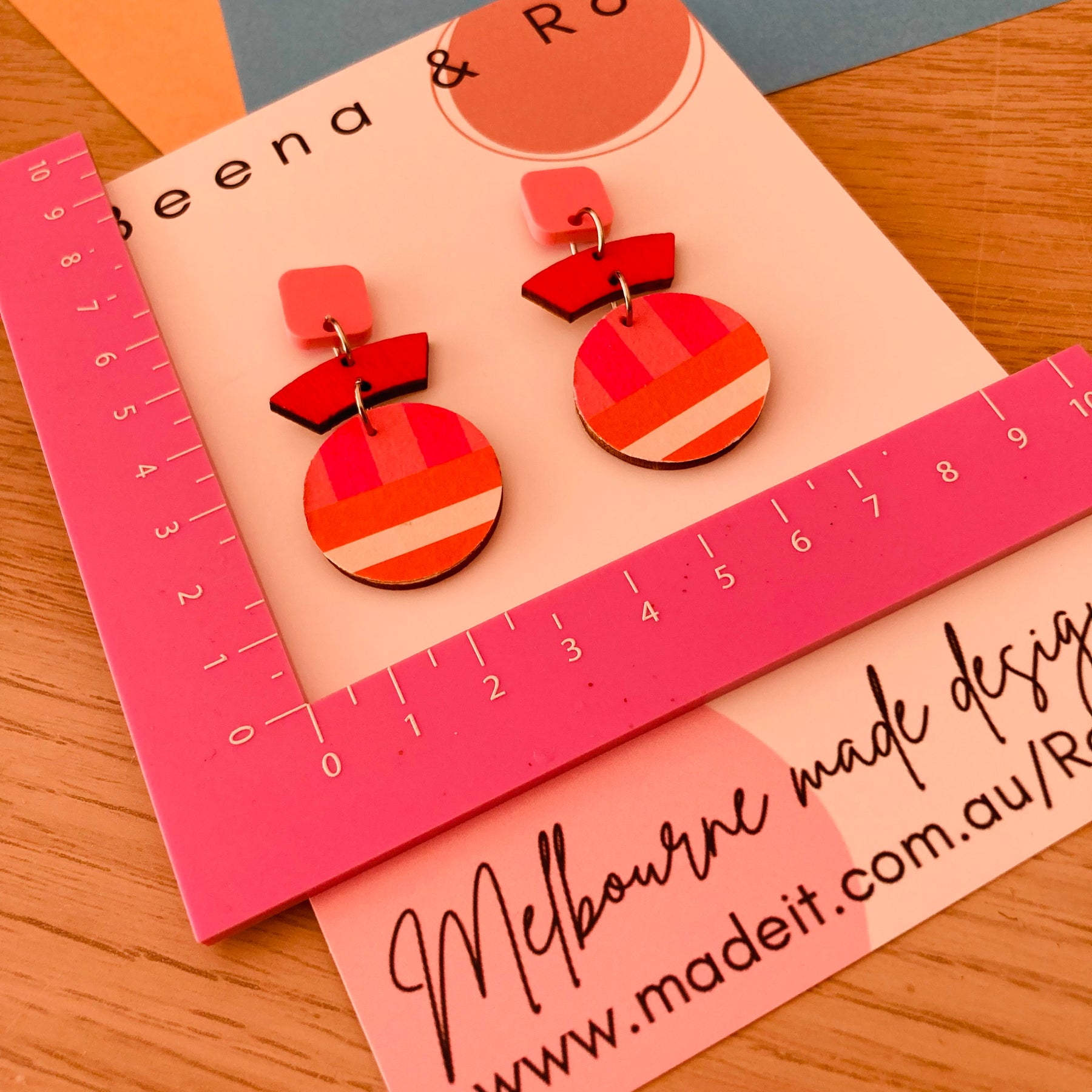 Sunset inspired vibrant earrings