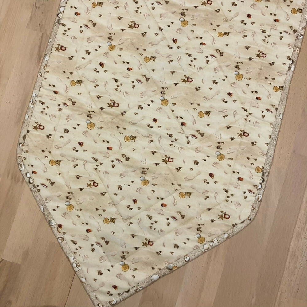 table runner handmade quilted beachy