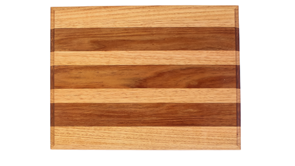 Handcrafted Blackwood Oak Striped Wooden Chopping Board, Timber Cutt