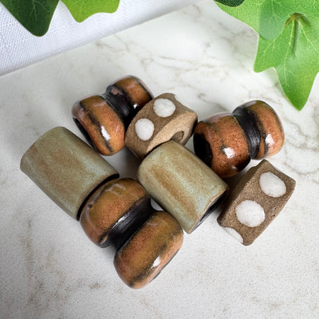 Hand made clay beads