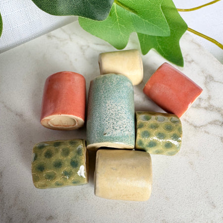Hand made clay beads