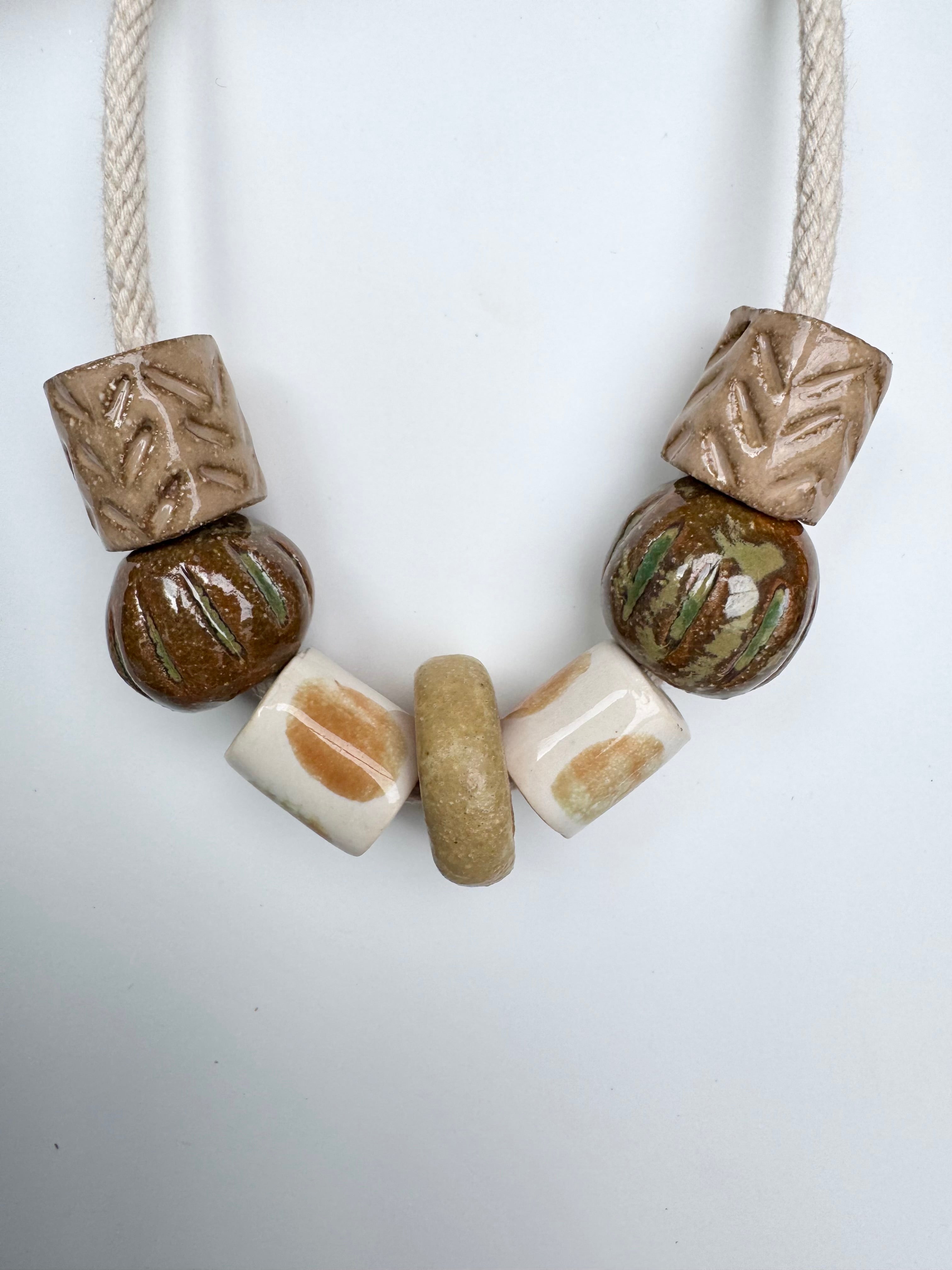 Hand made clay beads