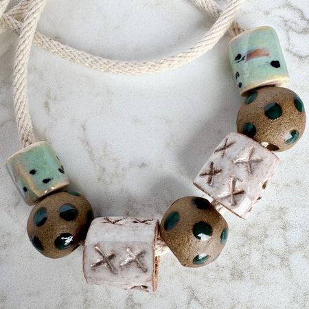 Hand made clay beads