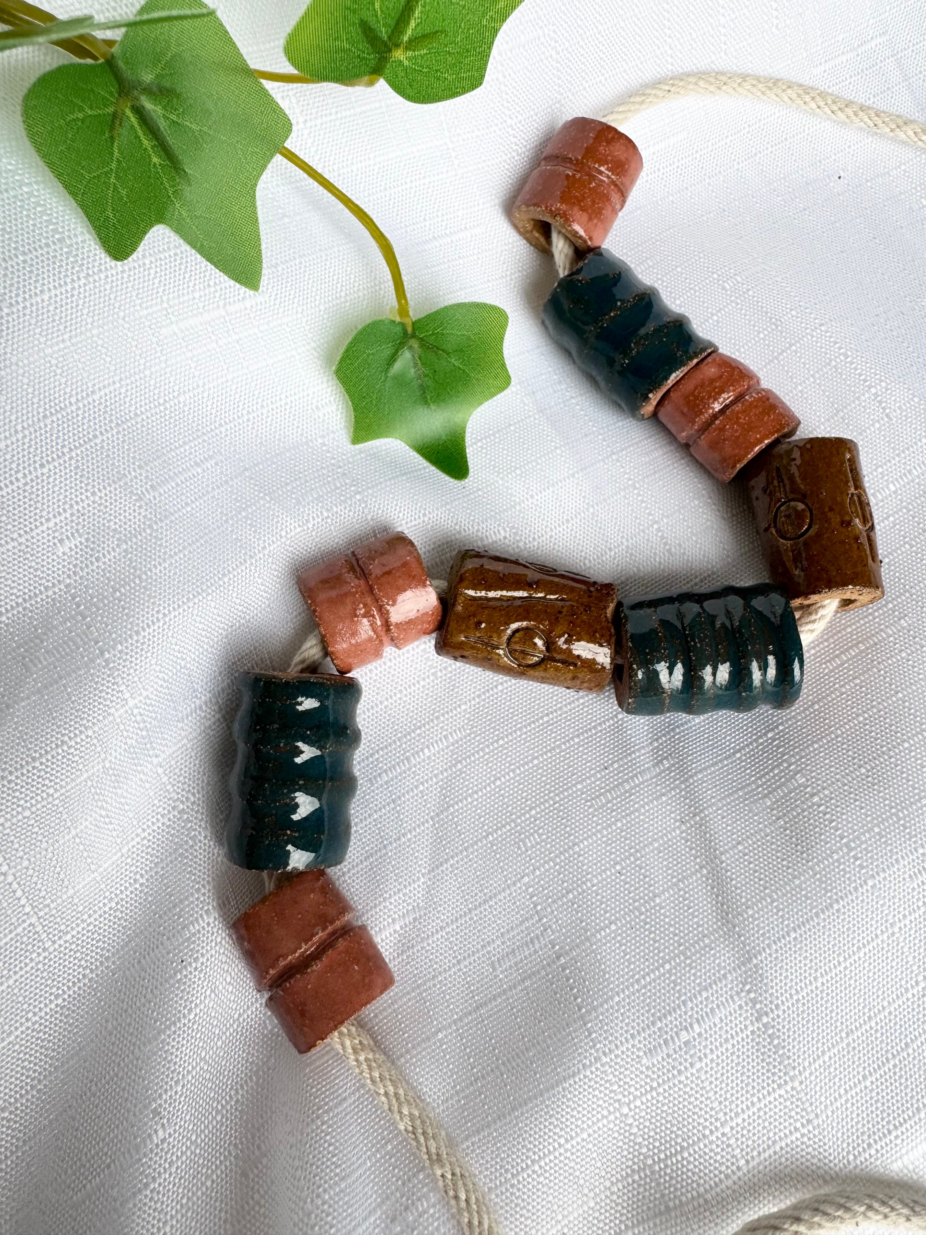 Hand made clay beads