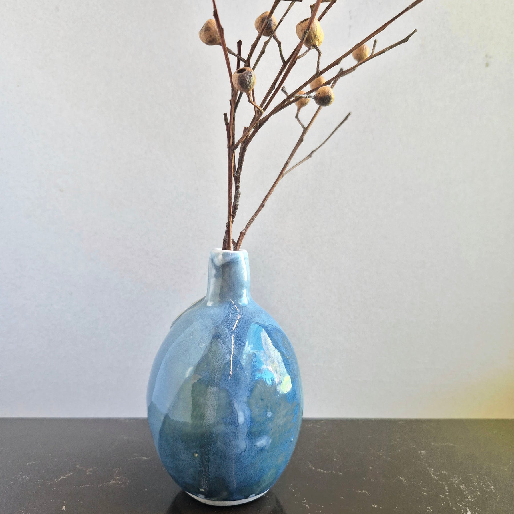 Blue Bud Vase - Flower Vase