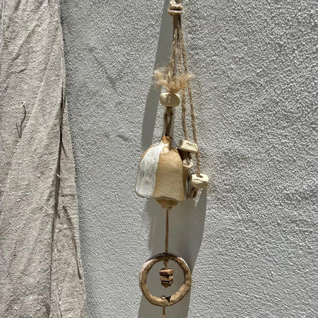 Contemporary Hanging Wall Art - Ceramic Bells, Chimes, Beads