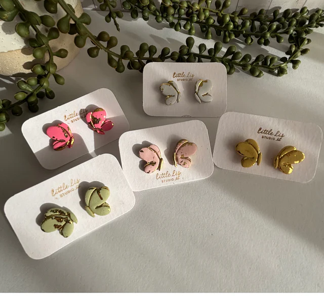 "Flutterby" Butterfly Stud Earrings