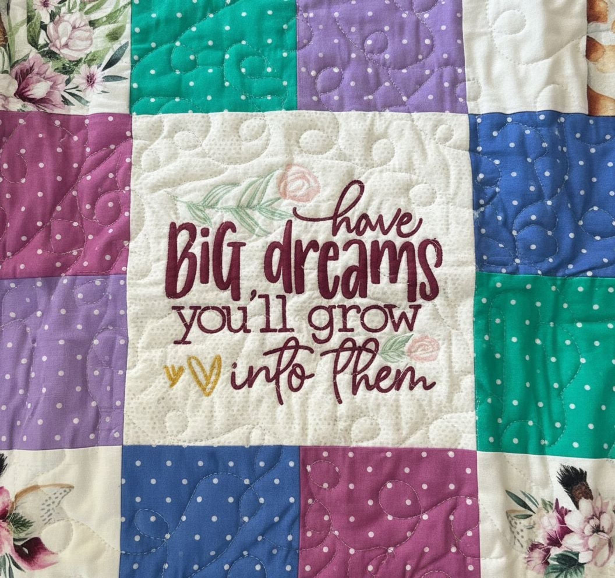 Adorable "Big Dreams" Quilt