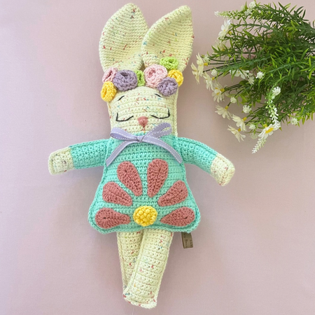 Crochet Bunny Ragdoll Betsy, Crochet Soft Bunny Doll 43 cms
