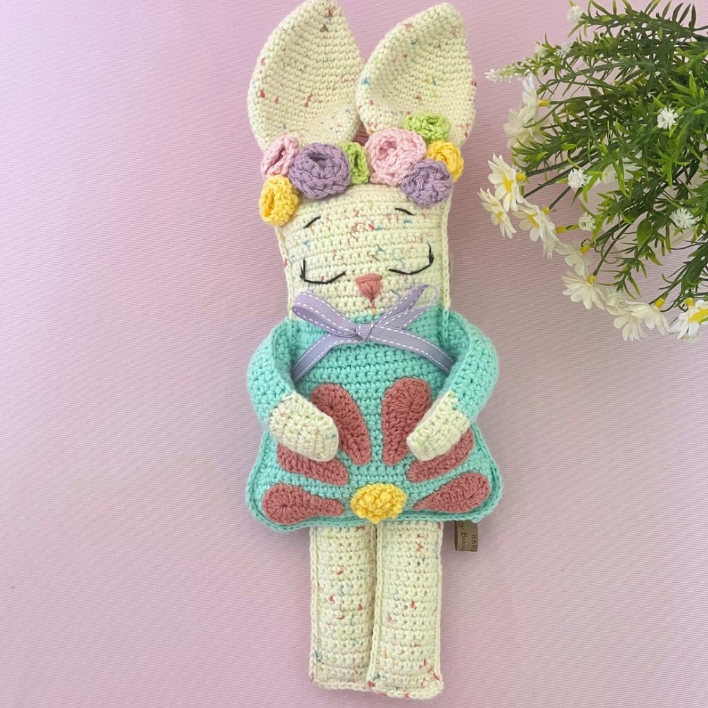 Crochet Bunny Ragdoll Betsy, Crochet Soft Bunny Doll 43 cms
