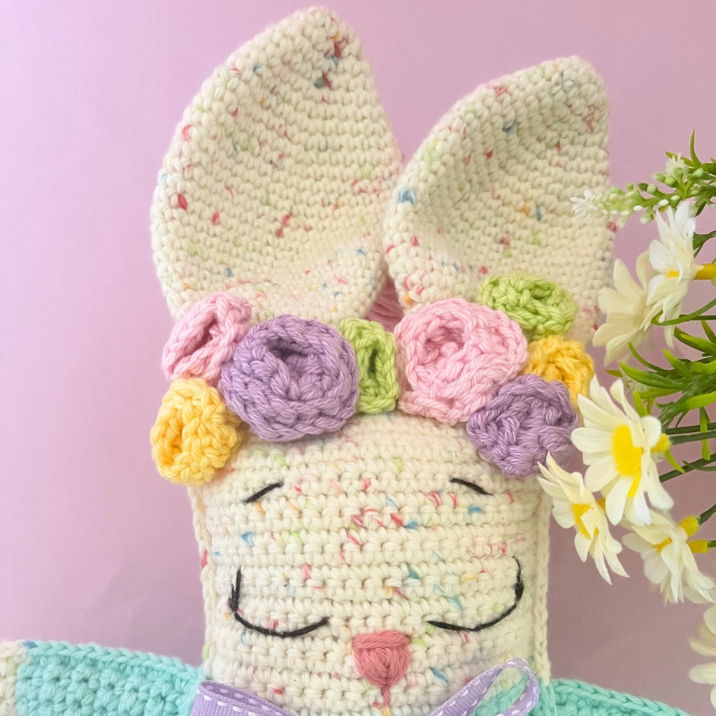 Crochet Bunny Ragdoll Betsy, Crochet Soft Bunny Doll 43 cms
