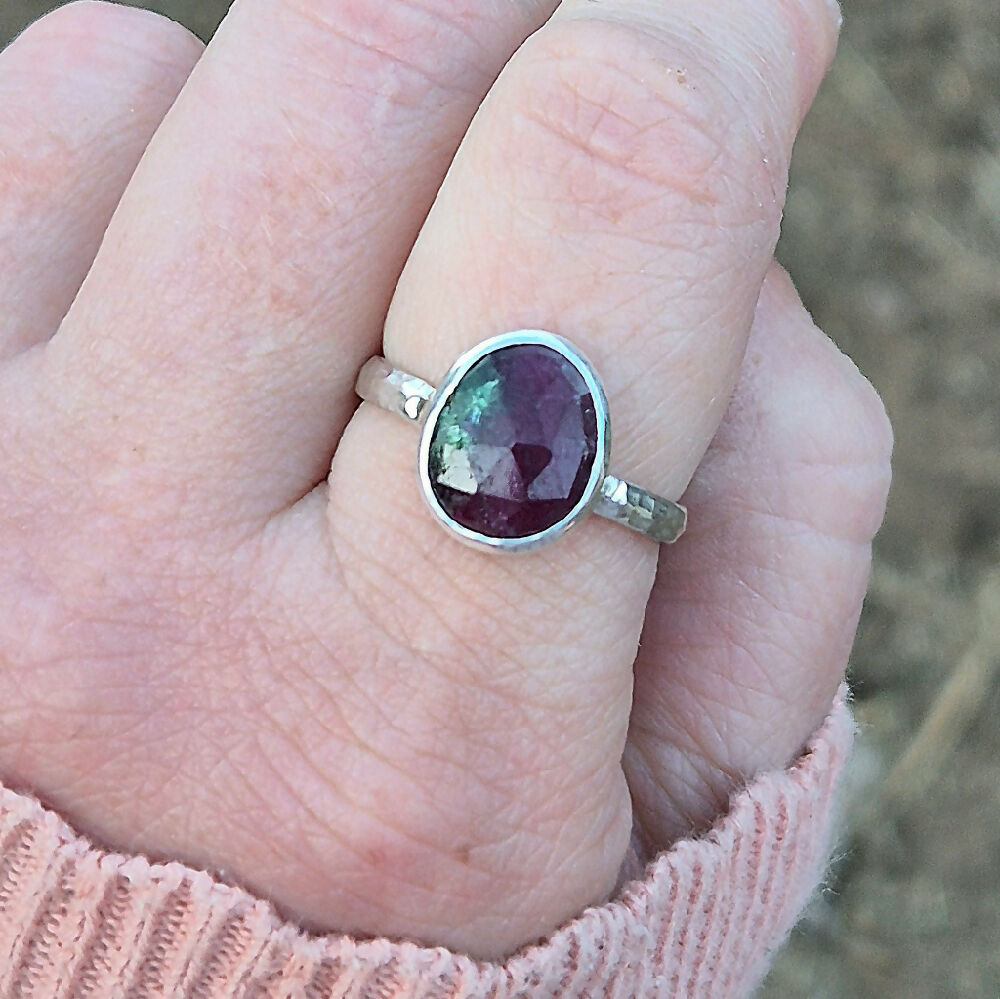 Ruby in Zoisite Ring S MI1