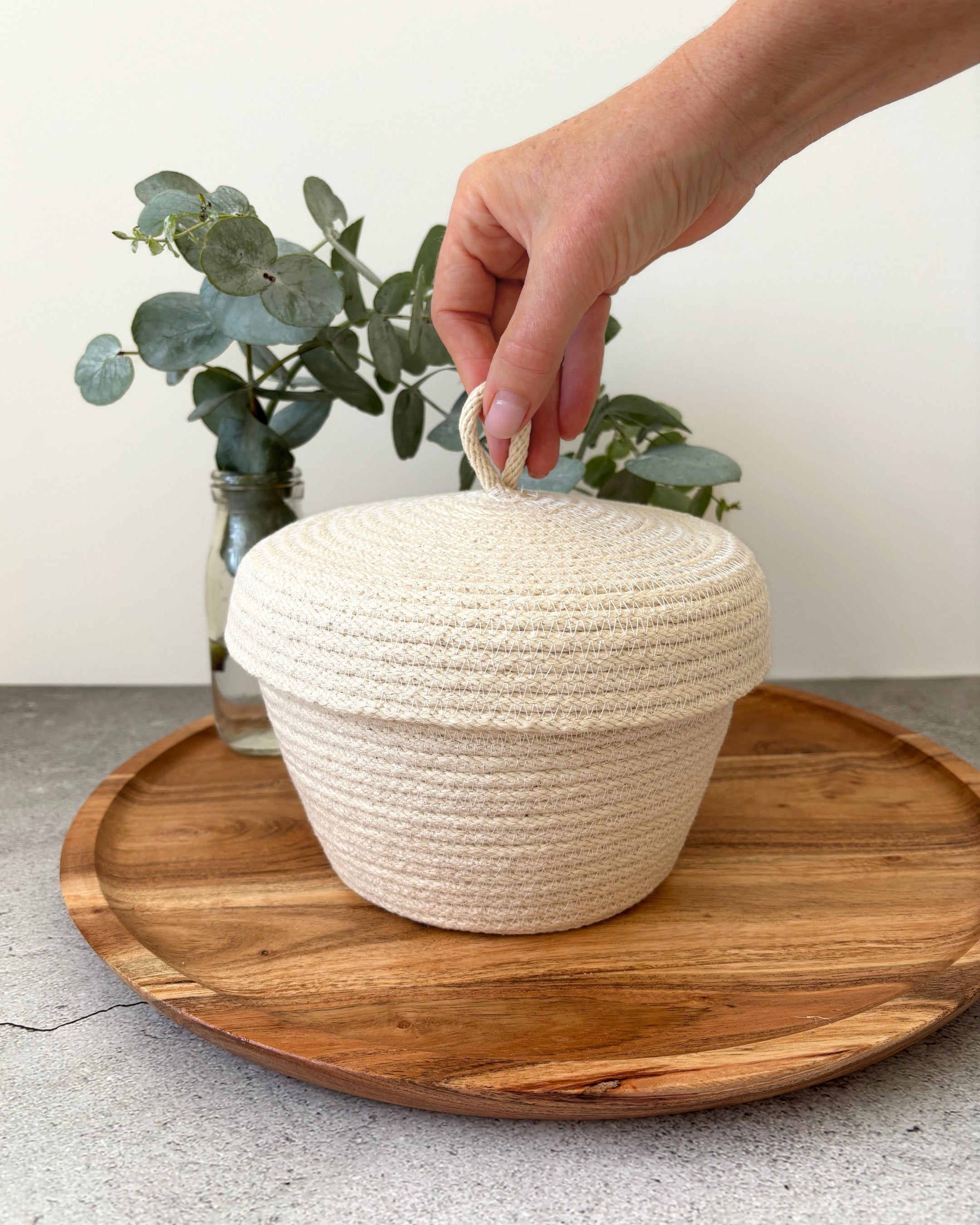 Rope Basket with Lid