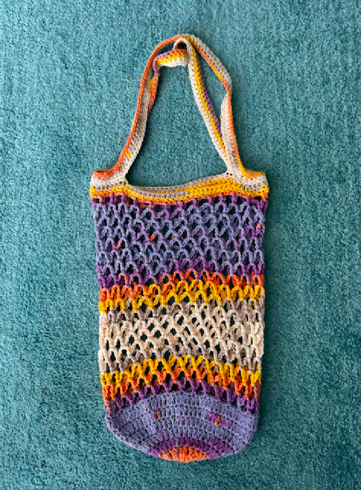 Handmade Mesh Crochet Bag | Cotton Yarn | Various Colours | The Creative Quail