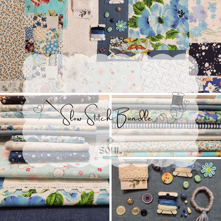 Slow Stitch Bundle - Beautiful Blues