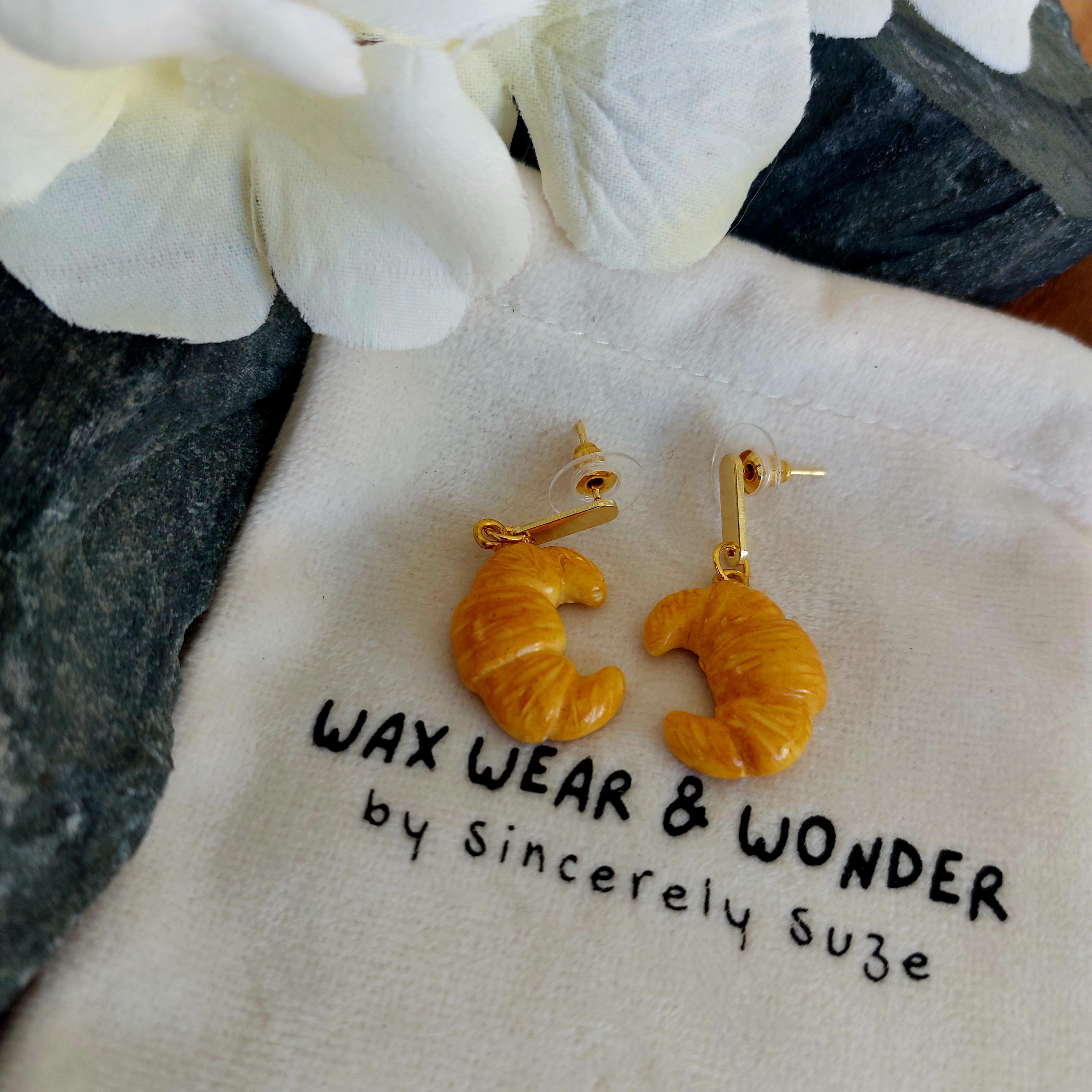 Butter Croissant Earrings | Food Inspired Statement Earrings