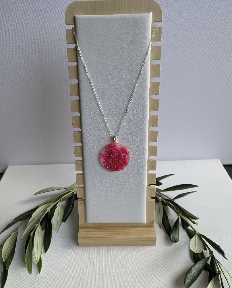 Pendant - Hot pink circle pendant