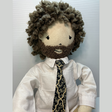 Dad| A cute handmade cloth doll with wild hair| 53cm