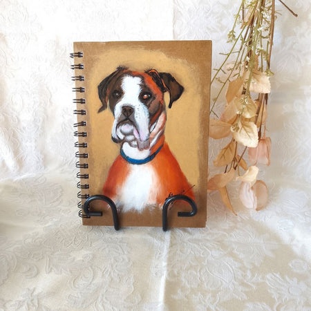 Hand painted Boxer Dog Notebook