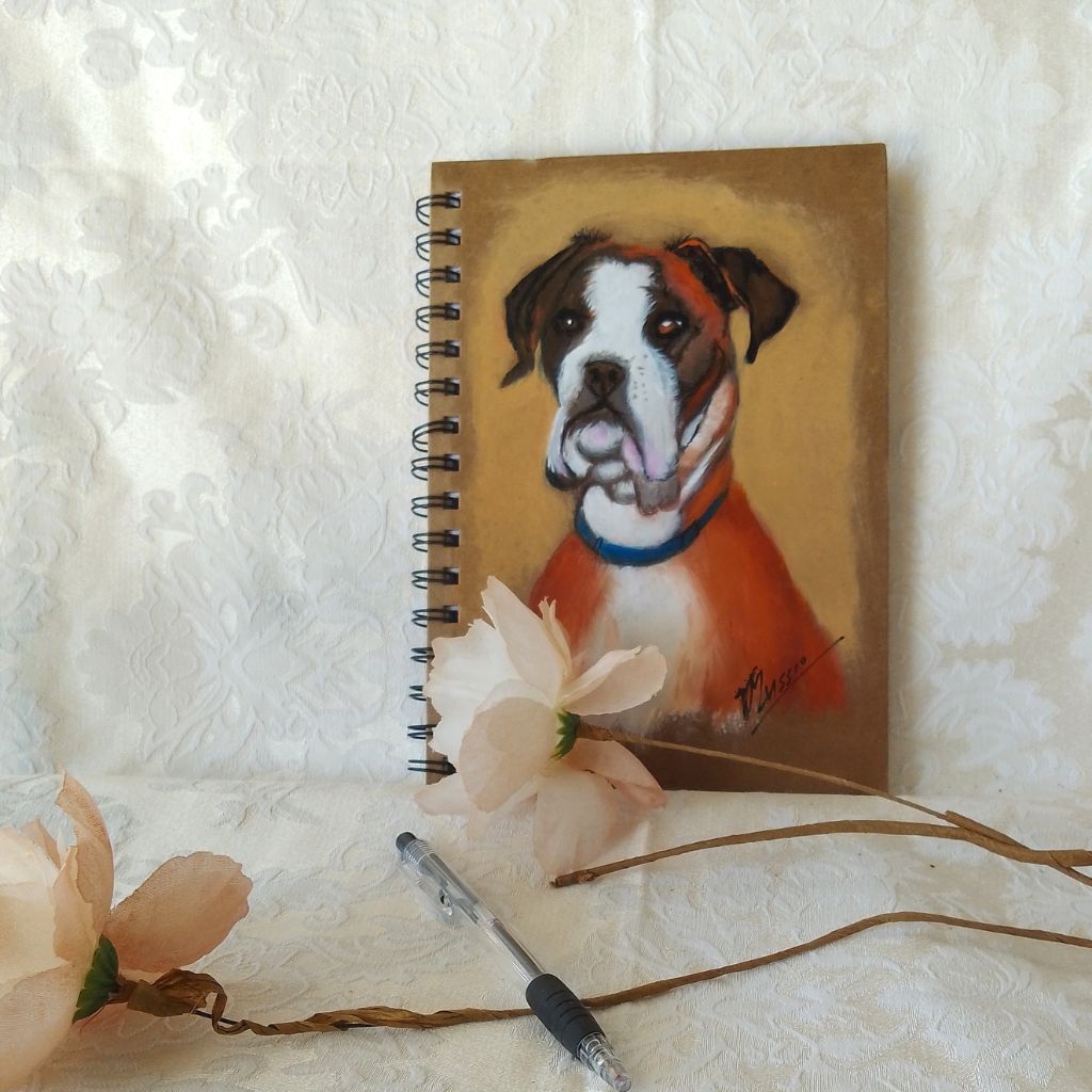 Hand painted Boxer Dog Notebook