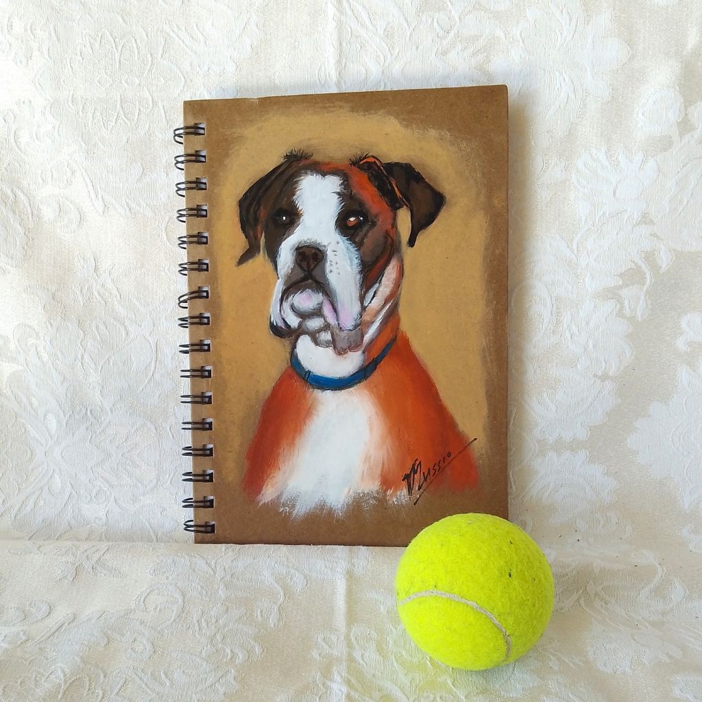 Hand painted Boxer Dog Notebook