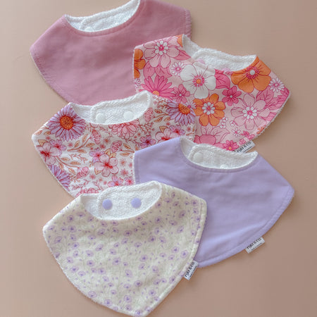 Baby girl dribble set (pack of 5)