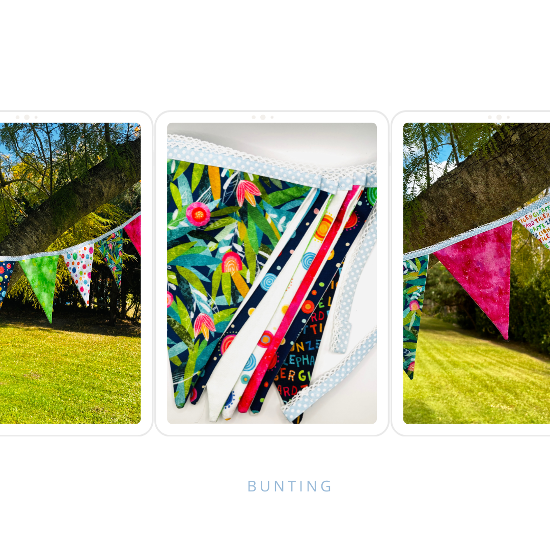 Sustainable Party Time Bunting 12 Flags Double Sided & 3 Metres Long
