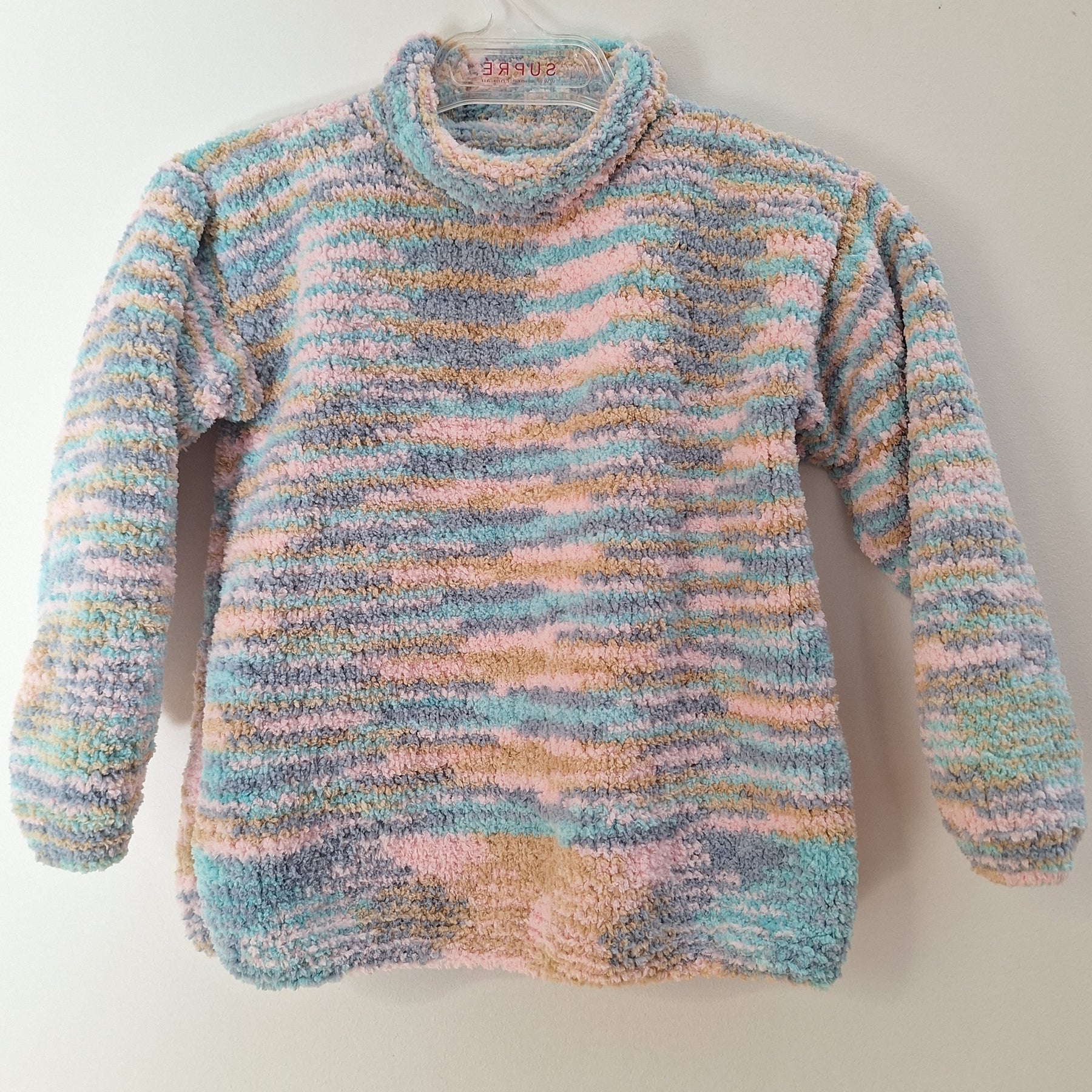 Girl's Handknitted Jumper Pullover Sweater Sz 6-8 Yrs