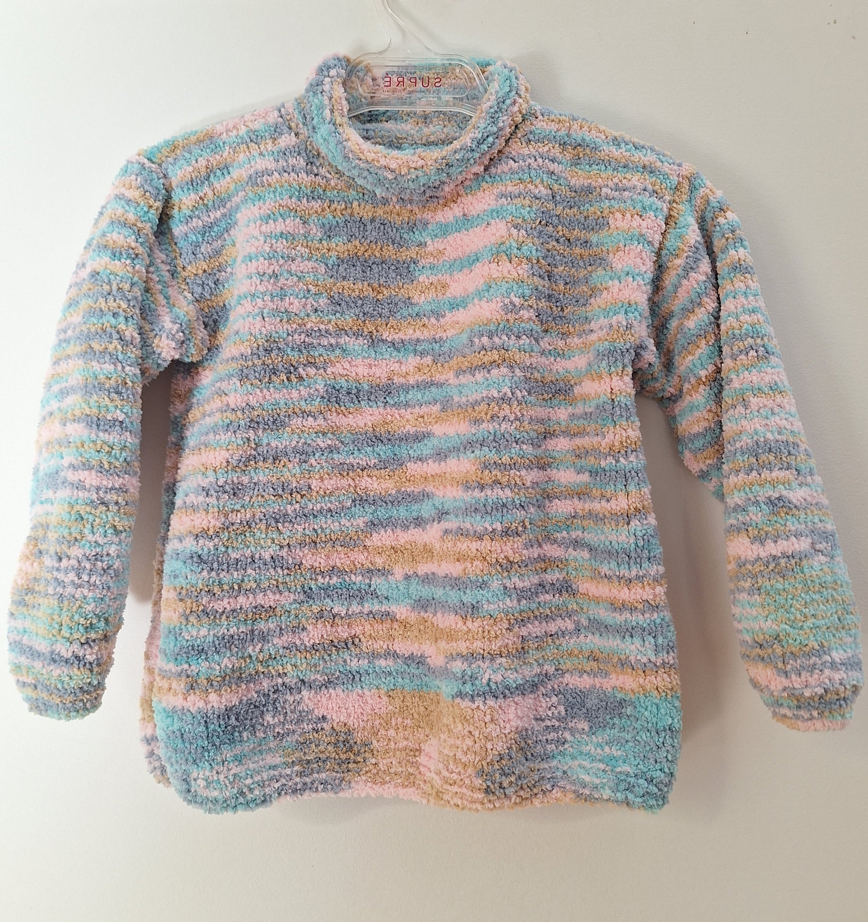 Girl's Handknitted Jumper Pullover Sweater Sz 6-8 Yrs