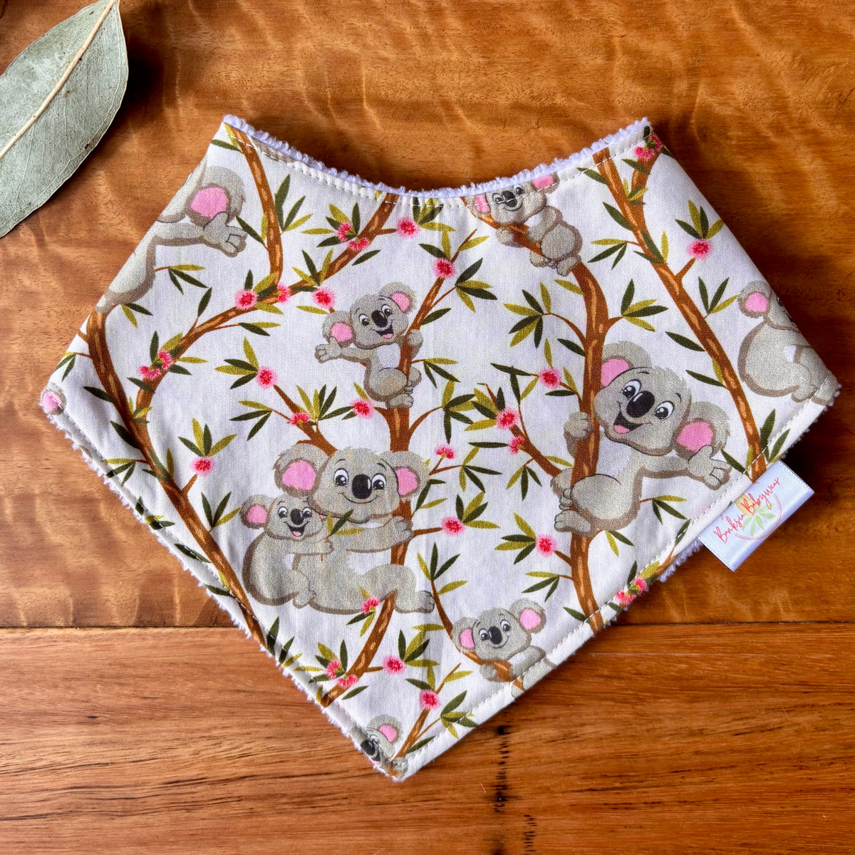 Baby Bib and Burp Cloth Set | Climbing Koalas | Ready to ship