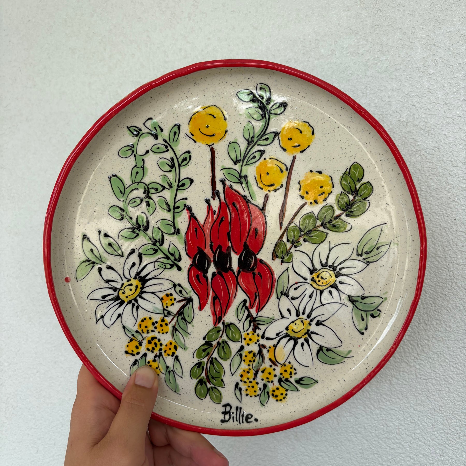 Australian Wildflower Handpainted Platters