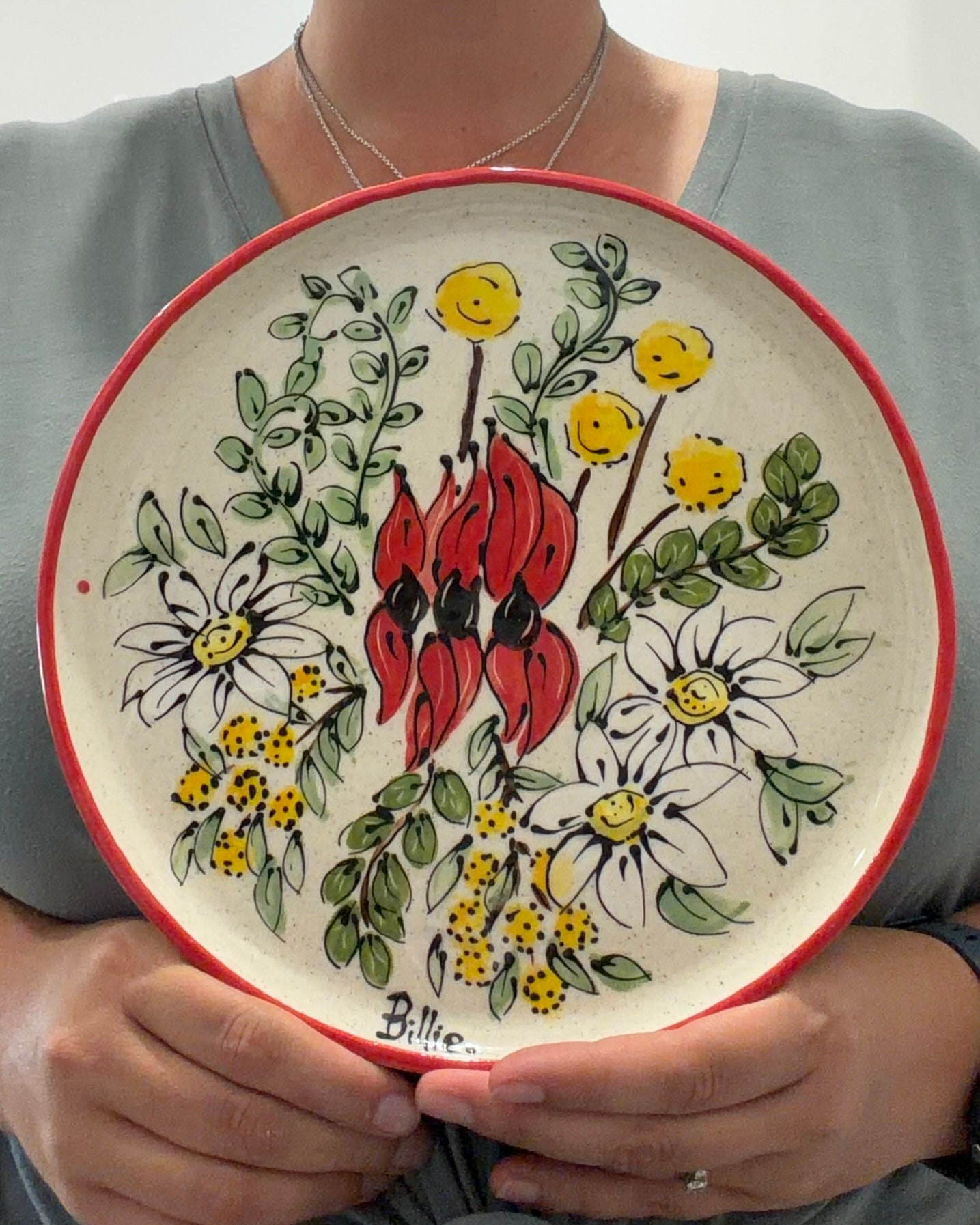 Australian Wildflower Handpainted Platters