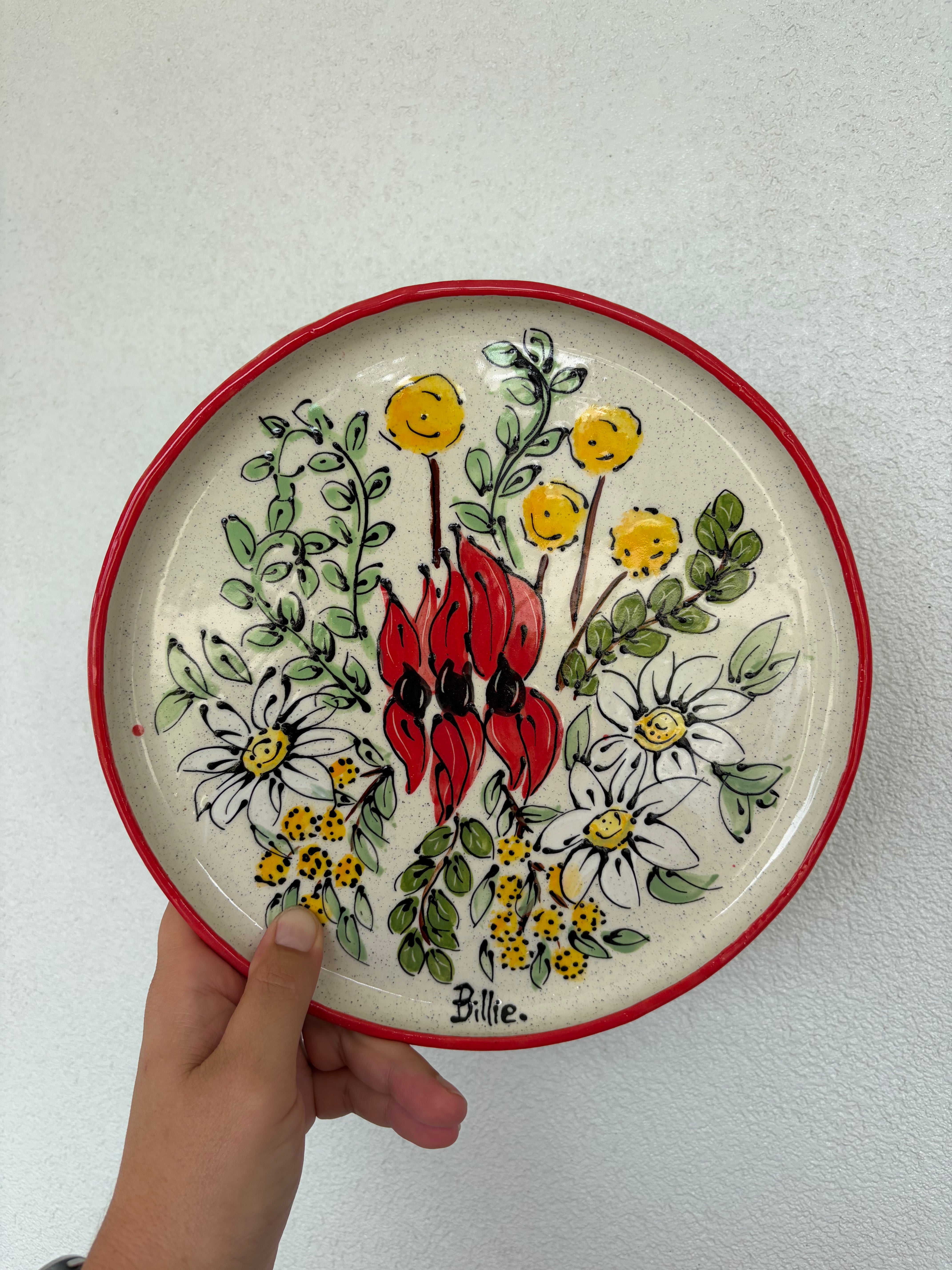 Australian Wildflower Handpainted Platters