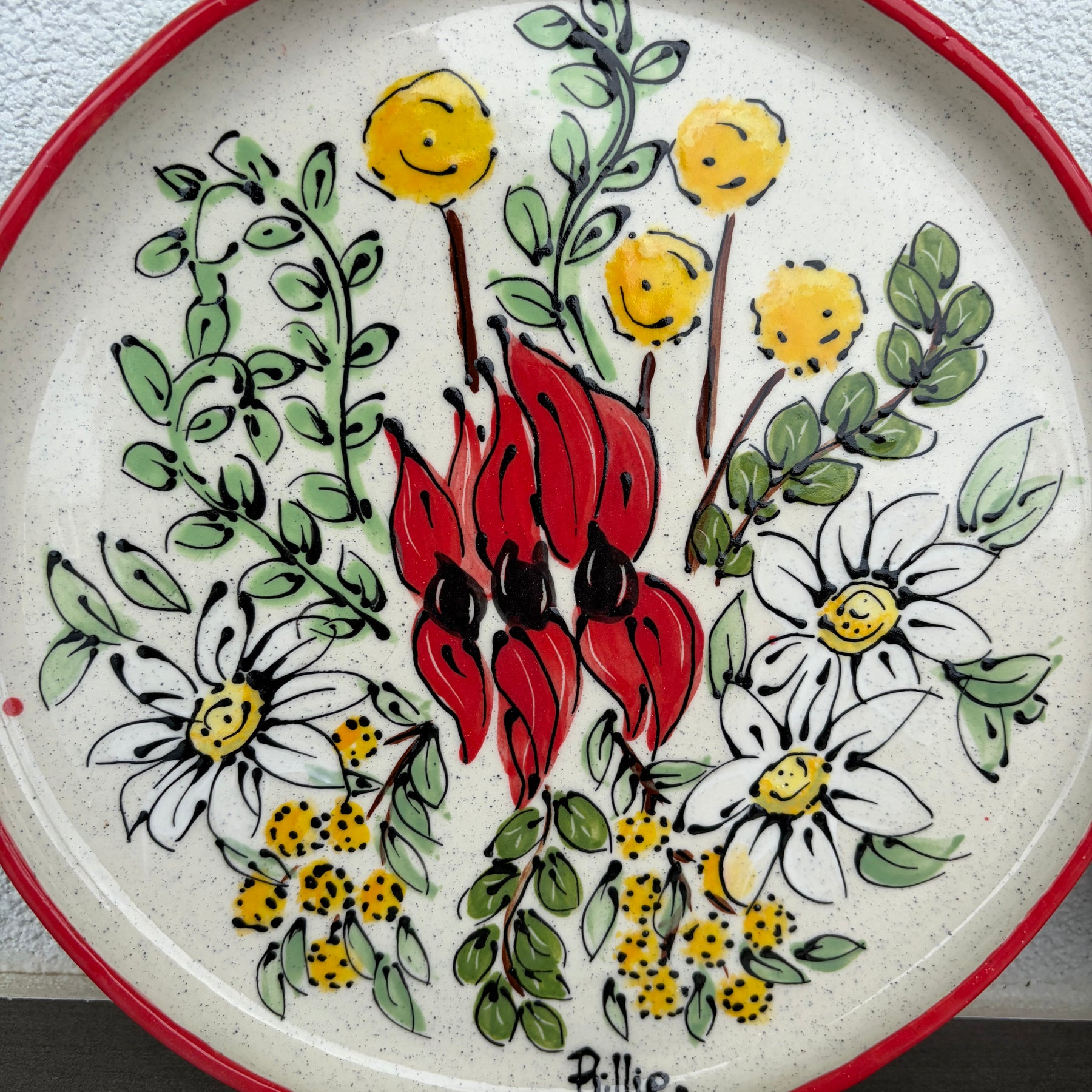 Australian Wildflower Handpainted Platters