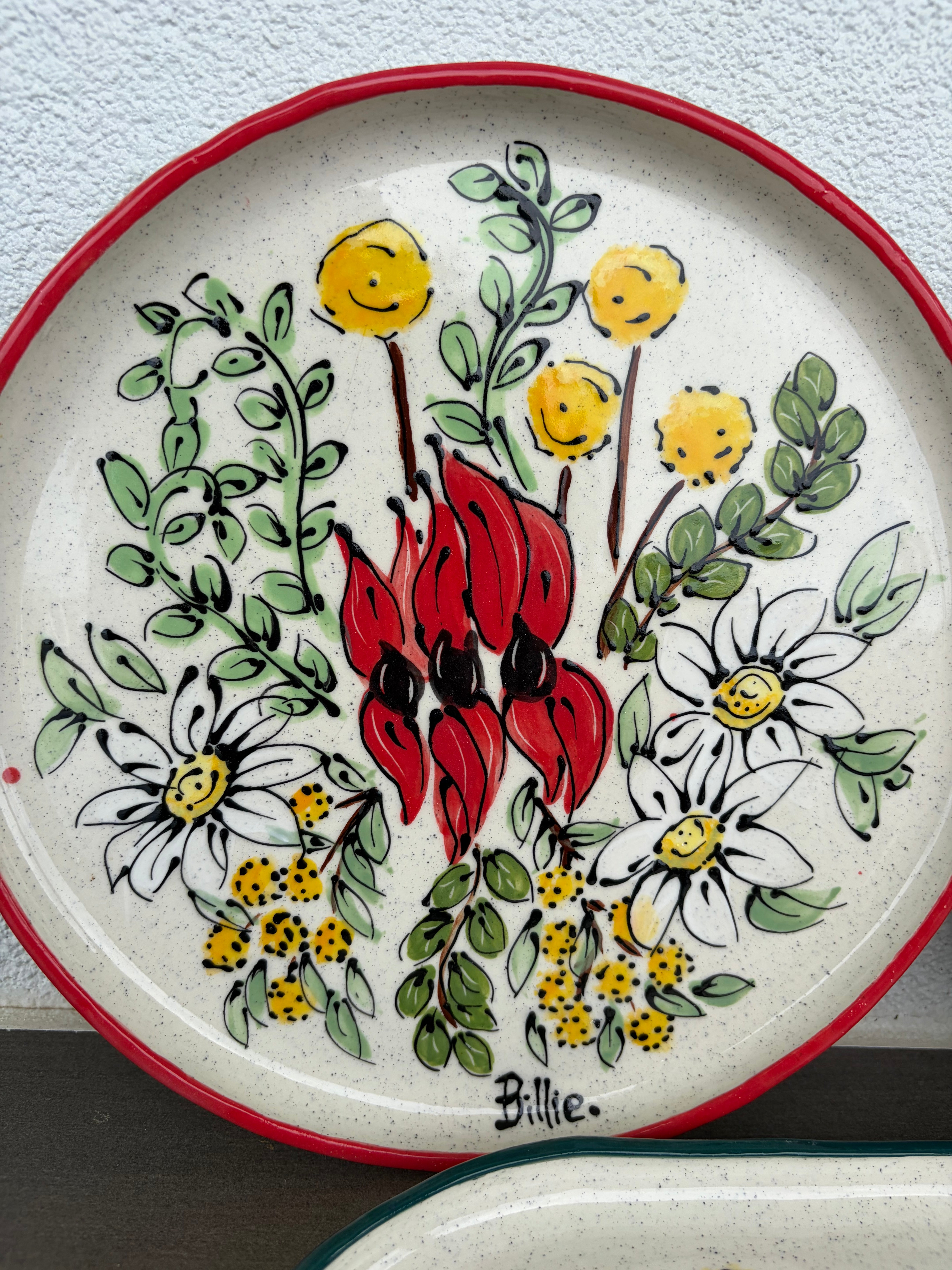 Australian Wildflower Handpainted Platters