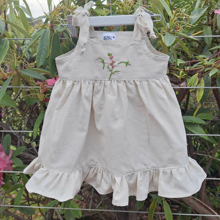 Girls Hand Embroidered Dress | Size 6mths, 1, 2 years Custom order