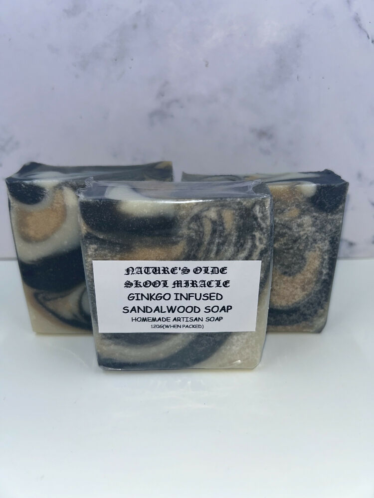 Ginkgo infused sandalwood soap