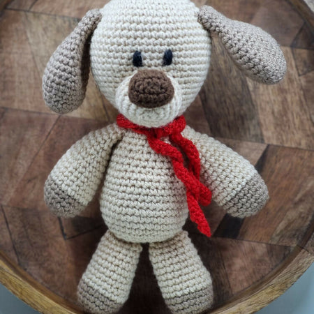 Handmade crochet puppy dog plush toy